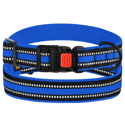Нашийник для Собак BronzeDog Mesh c Пластиковою Пряжкою Синій XL