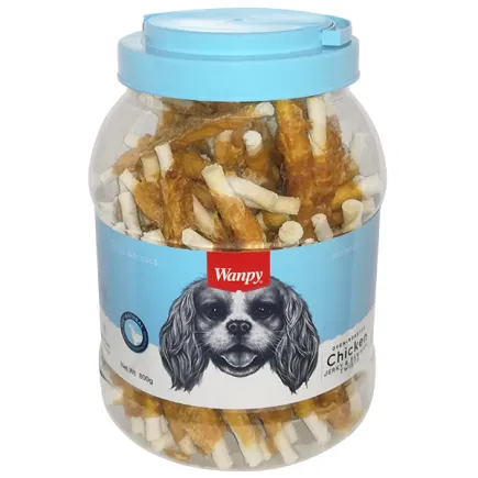 Wanpy Chicken Jerky & Rawhide Twists ВАНПІ ПАЛИЧКА З В’ЯЛЕНОЮ КУРКОЮ ласощі для собак 0,8 кг