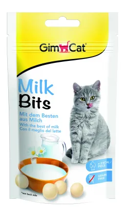 Вітамінізовані ласощі для котів GimCat MilkBits з молоком, 40 г