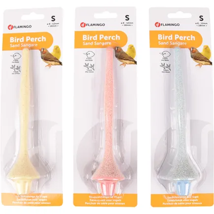 Flamingo Sand Perch Plastic ФЛАМІНГО ПІЩАНА ЖЕРДИНКА для птахів 18 (Д) х 0,8-1,2 (Діам.) см, заг. довжина 20 см