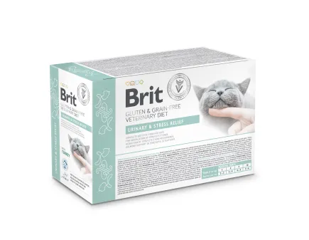 Корм вологий для котів Brit GF VetDiet Urinary and Stress Relief з індичкою, 12 x 85 г