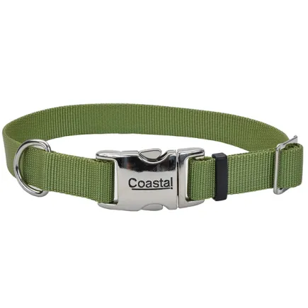 Coastal Metal Buckle КОСТАЛ ТИТАН БАКЛ нашийник для собак, 2х36-51см Зелена пальма