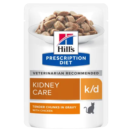 Hill’s Prescription Diet k/d Вологий корм для котів підтримка функції нирок, з куркою, пауч, 85 г