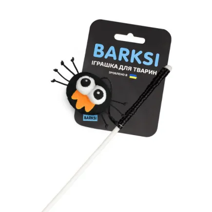 Іграшка для котів з дзвіночком ТМ Barksi Вудочка Павук