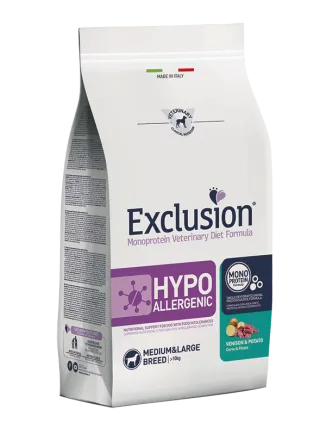 Exclusion Hypoallergenic Medium&Large Breed з олениною для середніх та великих порід собак з харчовою алергією 2 кг