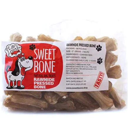Ласощі Sweet Bone Кістка натуральна пресована 60 шт / упак, 420 г