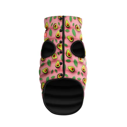 Курточка для собак WAUDOG Clothes малюнок "Авокадо на рожевому", M47, В 69-73 см, С 41-45 см