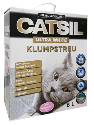 Наповнювач для котів Ultra White бентонітовий із запахом дитячої присипки, 6 л