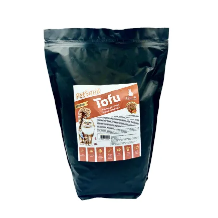 Грудкуючий наповнювач Tofu Premium персик 6л, ПетСаніт (PetSanit), MODES