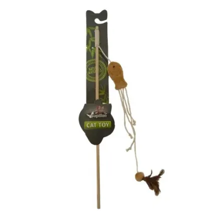 Іграшка Papillon Cat toy "Вудка з рибкою та кулькою" для котів, 40/7 см