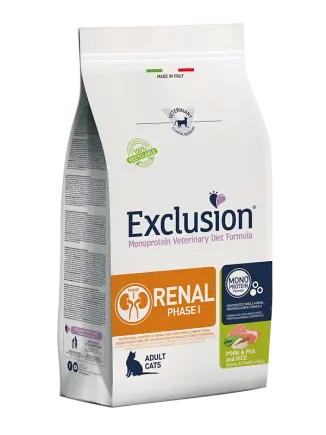 Exclusion Renal зі свининою, горохом та рисом для котів з нирковою недостатністю 300 г (Фаза 1)