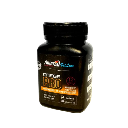 Вітаміни AnimAll VetLine Omega PRO для малих порід собак 1 г × 90 табл