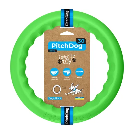 Кільце для апортировки PitchDog30, діаметр 28 см, салатовий, версія EN