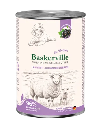 Baskerville HF Super Premium Lamm Mit Johannisbeeren. Ягня та смородина для цуценят, 400 г