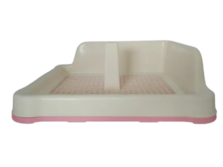 Animall туалет під пелюшку з сіткою, стовпчиком і стінкою М (48,5x40,6х15cм), P 962-А рожевий
