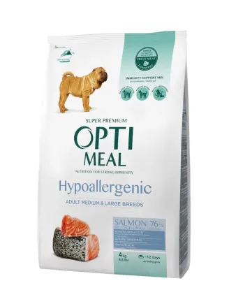 OPTIMEAL™. Гіпоалергенний сухий корм для собак сер та вел порід - лосось, 4 кг