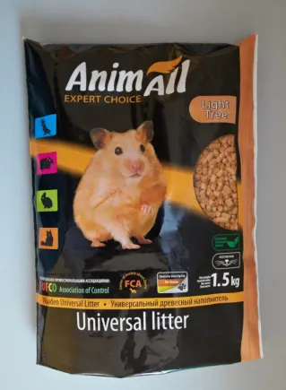 Наповнювач AnimAll деревне для хом'яків, 1.5 кг