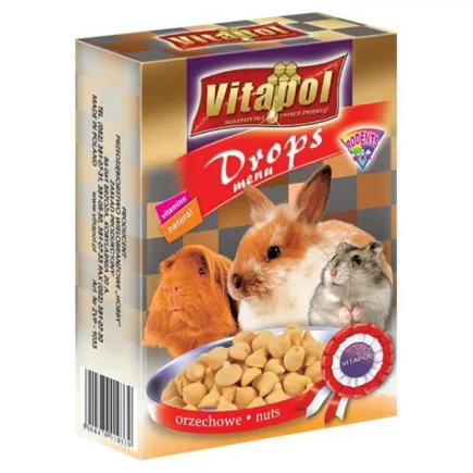 Vitapol Дропси для гризунів, горіхові 75 г.