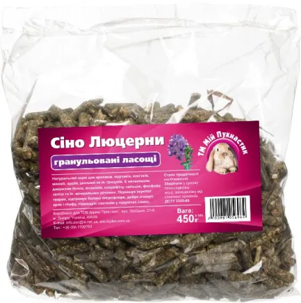 Мій Пухнастик сіно люцерни гранульоване, 450 г