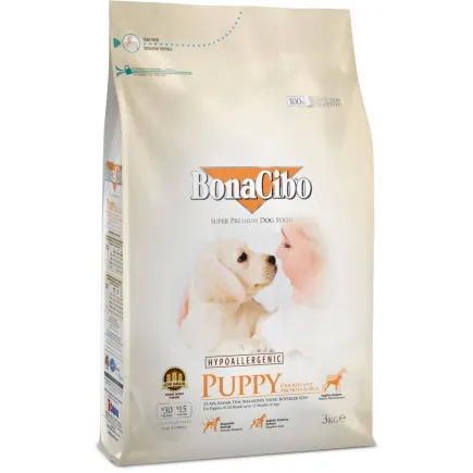 BonaCibo Puppy Chicken&Rice with Anchovy 3 kg