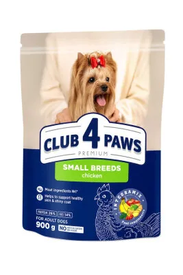 CLUB 4 PAWS Сухий корм для дорослих собак малих порід, 0,9 кг