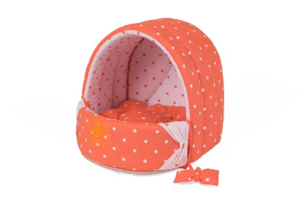 Лежанка Zoom Zoom Zoo Polka кораловий, білий, розмір 2, 42х37 см
