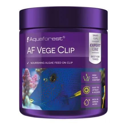 Корм для морських риб Aquaforest AF Vege Clip 100 г - кліп-корм з водоростями для травоїдних і всеїдних риб