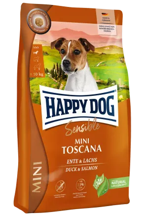 Сухий корм HD Sensible Mini Toscana 4kg для собак дрібних порід вагою до 10 кг з качкою та лососем