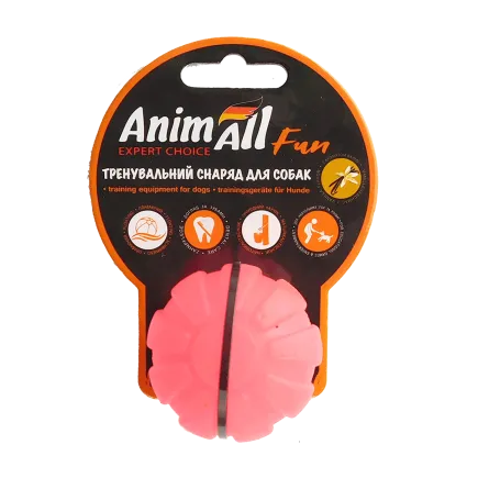 Іграшка AnimAll Fun тренувальний м'яч для собак, 5 см, коралова