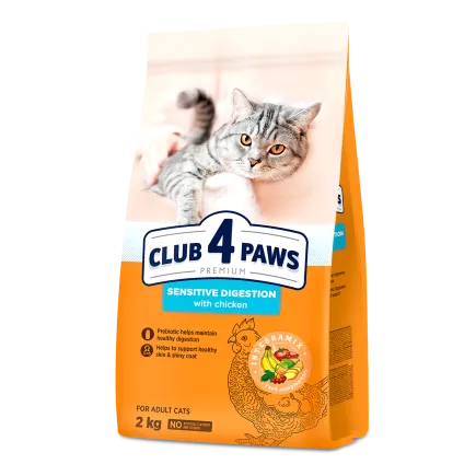 C4P Premium "Чутливе травлення". Сухий корм для дор. котів, 2 кг