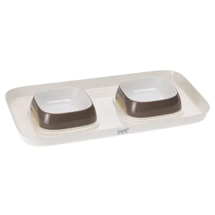 Ferplast GLAM TRAY XS DOVE GREY Лоток з мисками для котів і собак