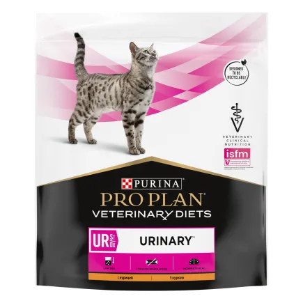 Сухий дієтичний корм PRO PLAN VETERINARY DIETS UR Urinary для дорослих котів для розчинення та зниження утворення струвітних каменів з куркою 350 г