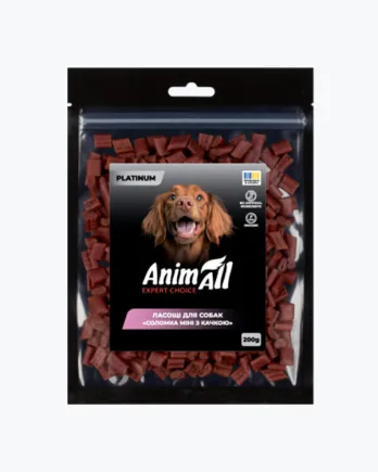 Ласощі для собак AnimAll Platinum Соломка міні з куркою 200 г