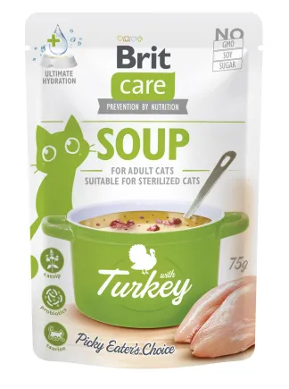 Корм вологий "Суп для котів Brit Care Soup with Turkey з індичкою", 75 г