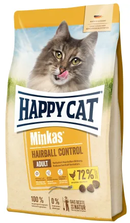 Сухий корм Happy Cat Minkas Hairball Control Geflugel для дорослих котів д/виведення шерсті з птицею, 0,5 кг,70401
