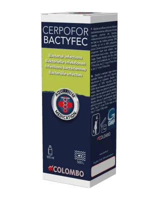 Засіб проти бактеріальних інфекцій акваріумних риб CERPOFOR BACTYFEC 100 ML-500 L (A5010740)