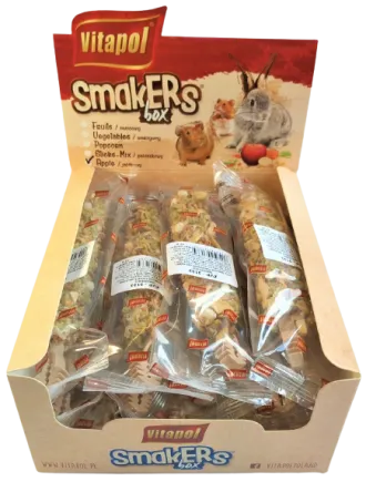 Колба Vitapol Smakers Box для гризунів, зі смаком яблука, упаковка 12 шт