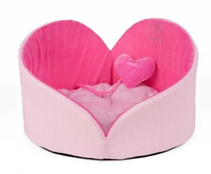 Лежанка Zoom Zoom Zoo Angel Heart оксамит, рожевий, розмір 0, 40х25 см
