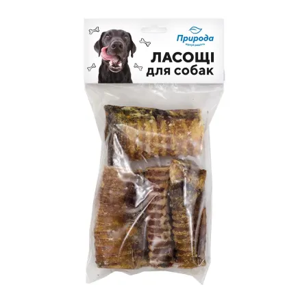 Ласощі Природа «Трахея яловича» для собак, 100 г