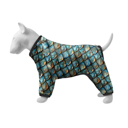 Вітровка для собак WAUDOG Clothes, малюнок "Луска", M45, В 55-60 см, С 37-40 см