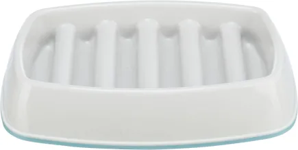 Миска Trixie Повільне годування для котів, 21х14 см, 250 мл (сіра)
