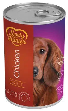 Вологий корм для дорослих собак з куркою Lovely Hunter Adult with Chicken 800 г