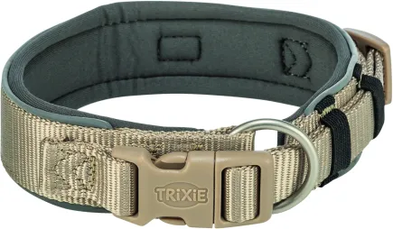Нашийник Trixie Premium екстраширокий для собак M–L 40–48 см 40 мм пісочно-сірий