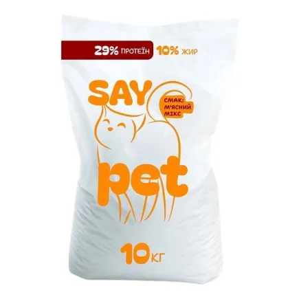 SAY PET сухий корм для котів м’ясний мікс, 10 кг