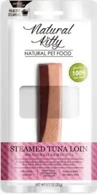 Natural Kitty Original Series Steamed Tuna Belly Ласощі для котів та собак у вигляді шматочків вирізки тунця приготованих на пару 20 г