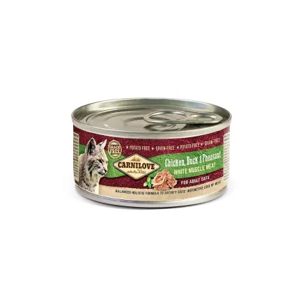 Вологий корм Carnilove Chicken, Duck & Pheasant для котів, качка та фазан, 100 г