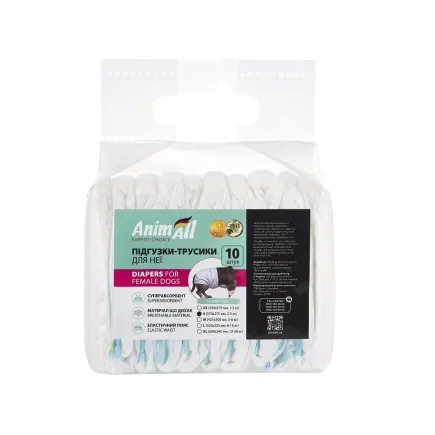 Підгузки для собак AnimAll S (талія 19-37 см, вага 2-5 кг)