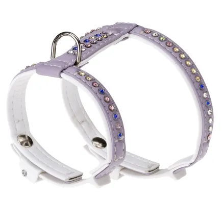 Ferplast LUX P L WHITE-PURPLE Шлея, екошкіра