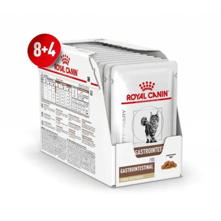 Дієтичний вологий корм Royal Canin GASTROINTESTINAL FIBRE RESPONSE CAT для котів 85 г 8+4