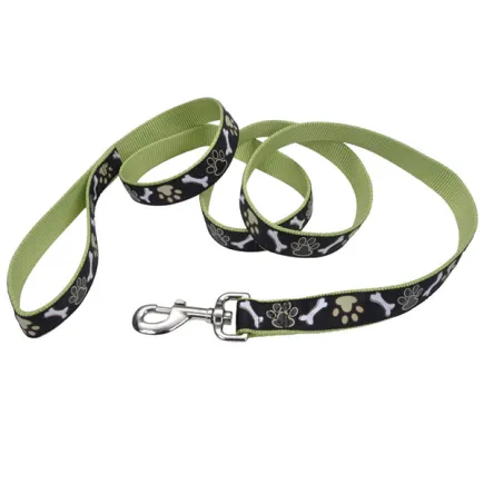 Coastal Pet Attire Ribbon КОСТАЛ РІББОН повідець для собак, 2.5смХ1.8м Коричневі лапки